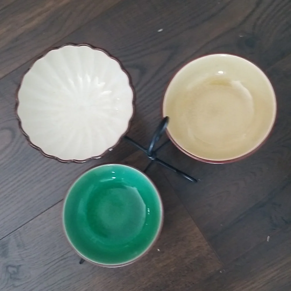Pier 1 imports foldable 3 tier condiment dip holder with bowls